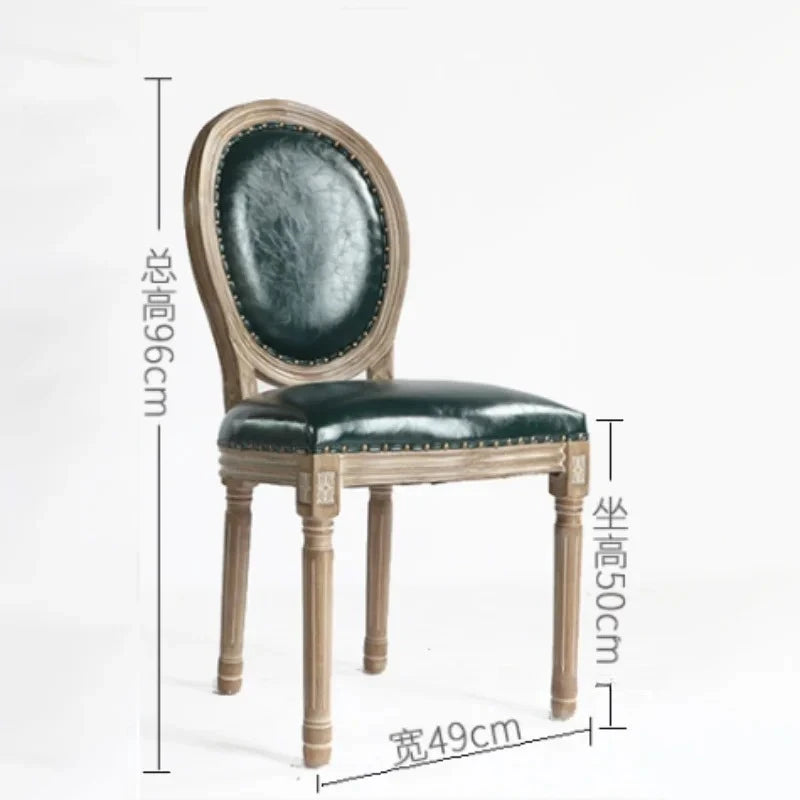 European Retro Dining Chairs Restaurant Old Solid Wood Stool Furniture Diffuse Cafe Hotel New Chinese Designer Fashion Chair