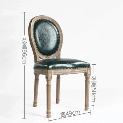 European Retro Dining Chairs Restaurant Old Solid Wood Stool Furniture Diffuse Cafe Hotel New Chinese Designer Fashion Chair
