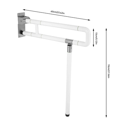Toilet Grab Bar,Handicap Grab Bars,Foldable Drop down Toilet Rails,Seat Support Aid Assist Rail,Non-slip Toilet Bar