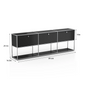 Modern Storage Cabinet Versatile Free-Standing Organizer for Living Room Bedroom and Home Office Bookshelf