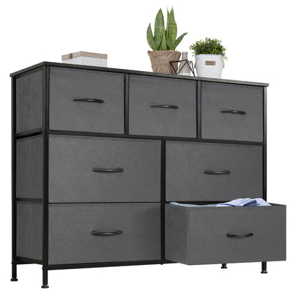 Dresser For Bedroom With 7 Fabric Drawers Organizer Storage Closet Chest Clothes For Living Room Display Cabinet Of Furniture