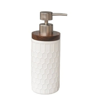 3pc Ceramic Wood Bath Accessories Set