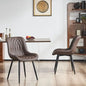 Black Dining Chairs Set of 2 with High Backs Mid Century Modern Kitchen & Dining Room Chairs PU Faux Leather Upholstered