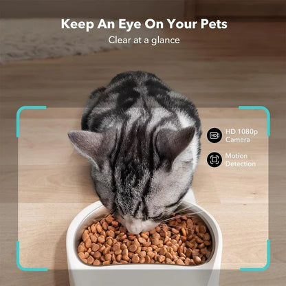PETLIBRO Automatic Cat Feeder with Camera, 1080P HD Video with Night Vision, 5G WiFi Pet Feeder with 2-Way Audio, Low Food &