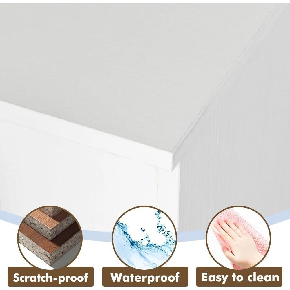 118" Dining Table with Storage for 6-10 People, Expandable Dining Table for  Multifunctional Extendable