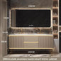 Luxury Bathroom Vanity Cabinets Set Modern Slate Single Double Basin Nordic Oak Storage Bathroom Drawer Slab Sink Mirror Cabinet