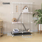 Small Animal Cage for Home Use, Space-Saving, with Toilet, Large Rabbit Cage, Sugar Glider and Squirrel Cage with Tray