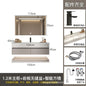 Modern Floating Vanity Bathroom Slate Integrated Basin Wall Mounted Bathroom Storage Cabinet Single Set Bathroom Vanity Sink Set