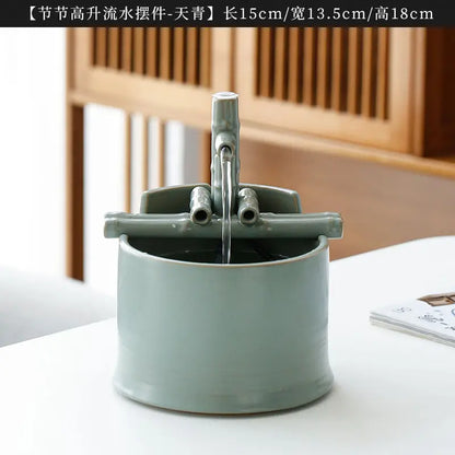 Lucky water decorations, small household fountains, living room, office desktop, running water supply money decoration