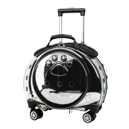 Pet Trolley Case with Ventilation Holes Portable Pet Trolley Case with Ventilation Holes Silent Wheels Travel Backpack for Cats