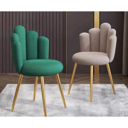 Household dining chair petal chair wholesale designer restaurant back chair soft bag dining chair spot negotiation leisure chair