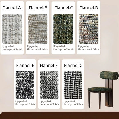 Nordic Solid Wood Dining Chairs, French Retro Style Dining Chairs, Comfortable Fabric Creative Hippo Dining Chairs