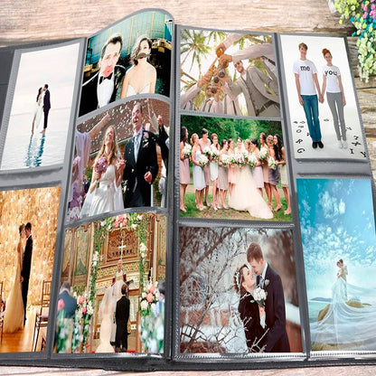 Photo Album 500 Pockets Photo, Extra Large Capacity Family Wedding Picture Albums Holds 4X6in Horizontal and Vertical Photos