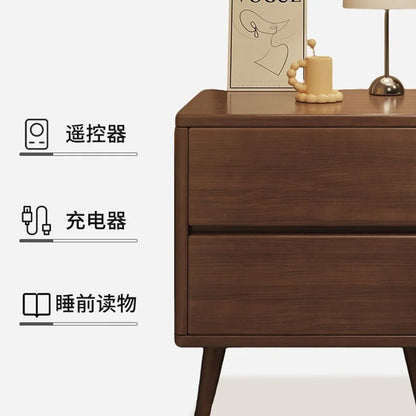 Solid wood bedside table simple Chinese Nordic home storage cabinet storage bedroom bedside floor storage cabinet