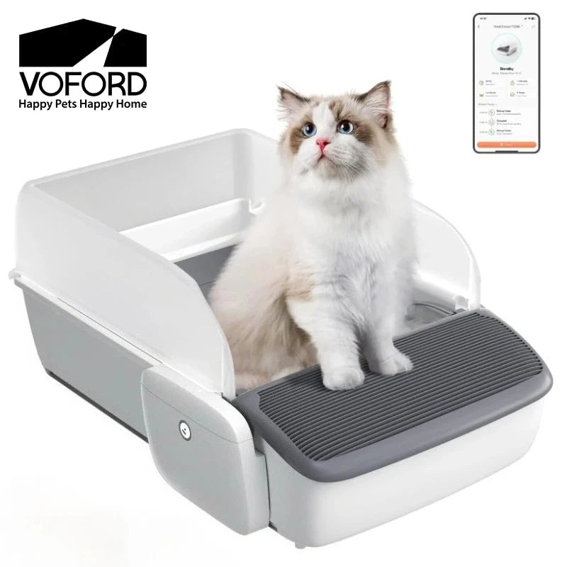 Automatic Self-Cleaning Cat Litter Box Odor-Free Oversized Intelligent Cat Toilet Large Semi-Enclosed Cat Sandbox