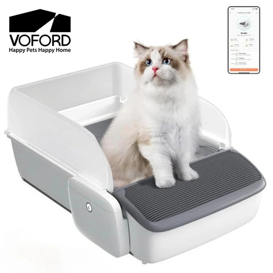 Automatic Self-Cleaning Cat Litter Box Odor-Free Oversized Intelligent Cat Toilet Large Semi-Enclosed Cat Sandbox