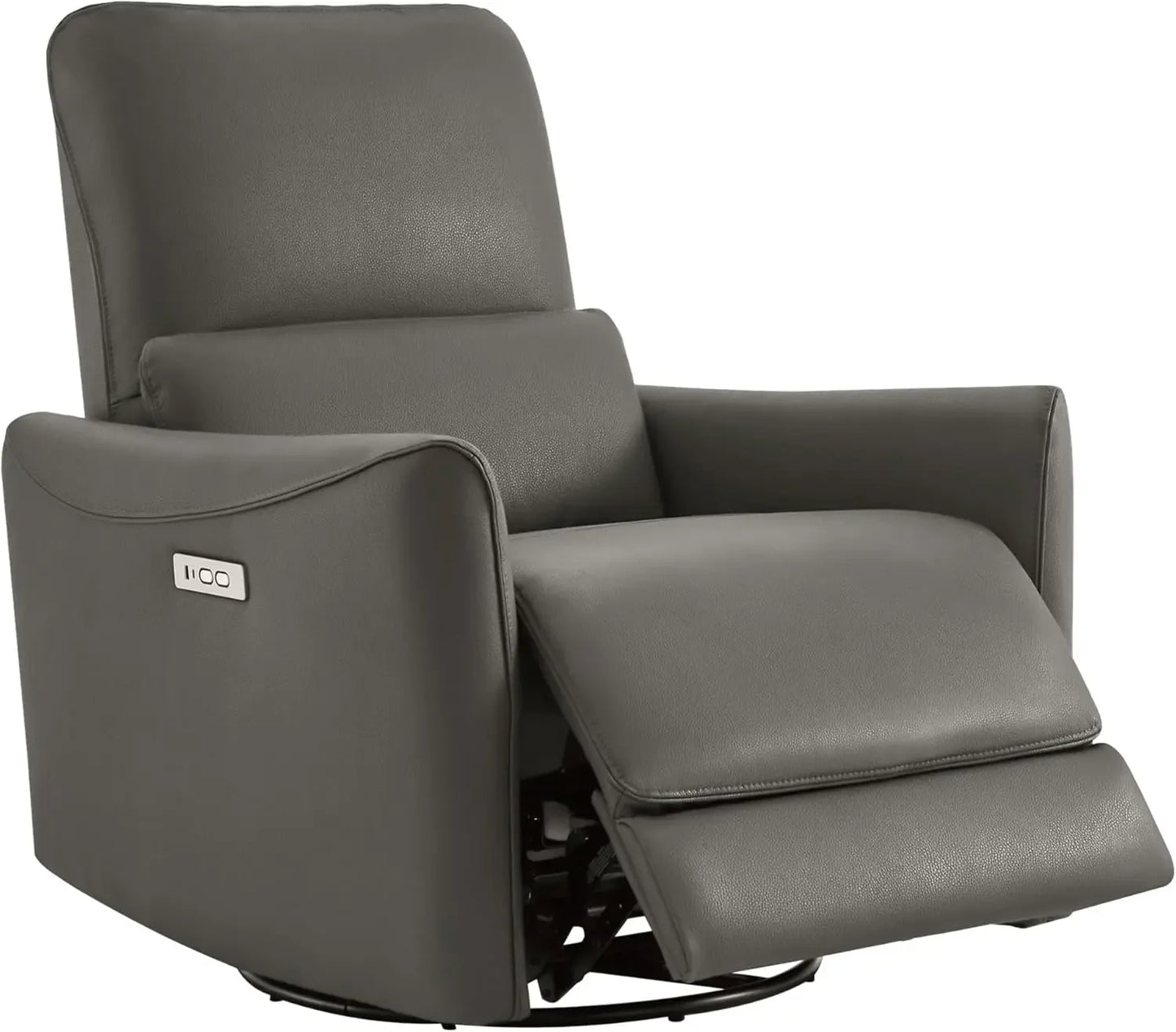 Power Recliner Chair Swivel Glider, FSC Certified Fabric Living Room Nursery Reclining Sofa Chair with Lumbar Support