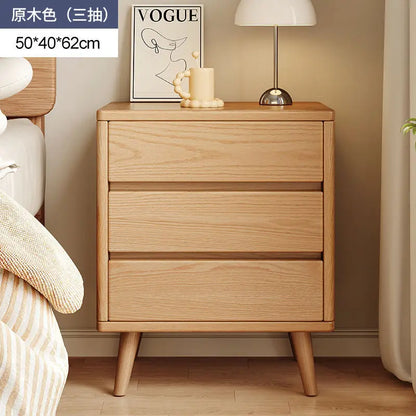 Solid wood bedside table simple Chinese Nordic home storage cabinet storage bedroom bedside floor storage cabinet