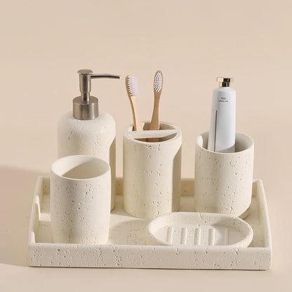 Bathroom Lotion Bottle Toothbrush Holder Tray Toiletry European Home Bathroom Products Hotel Electric Toothbrush Shelf