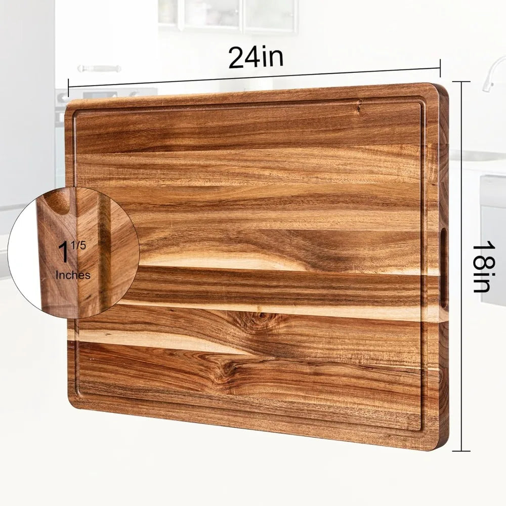 24 Inch XXL Countertop Cutting Boards, Extra Large Chopping Board for Kitchen, Butcher Block Carving Board for BBQ, Turkey, Meat