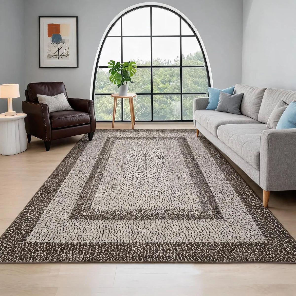 8X10FT Boho Braided Carpets for Living Room Large Area Rugs Home Decor Non Shedding Carpet Moroccan Bedroom Beside Floor Mat Luxury