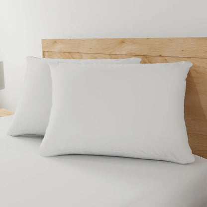 Allergy Relief Hypoallergenic Bed Pillows 2-Pack Standard Queen Firm Support Microfiber Cover Easy Care Machine Washable