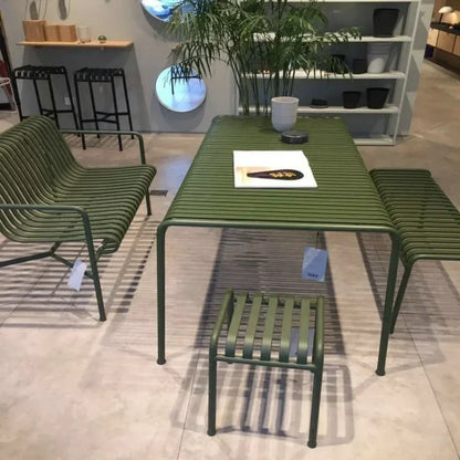 Modern Simple Leisure Outdoor Patio Furniture Balcony Open Air Garden Wrought Iron Dining Table and Chairs Set Outdoor Furniture