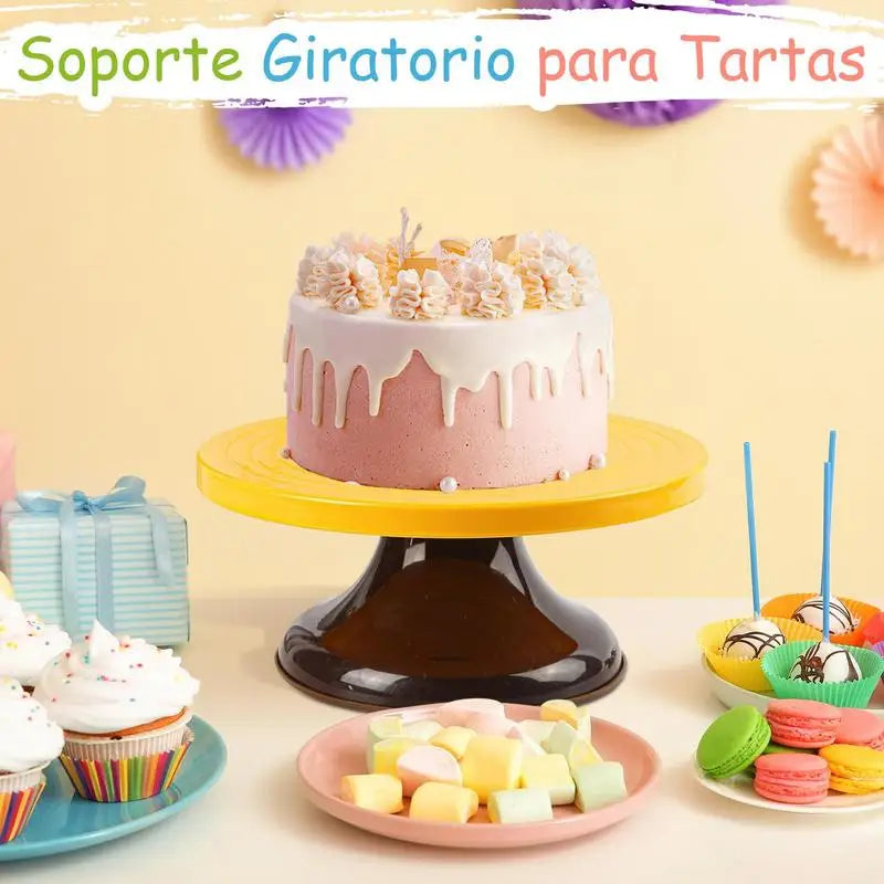 10Inch Pastry Turntable Cake Stand ABS Pastry Rotating Tray Decorating Supplies