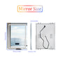 Large Illuminate Bluetooth Bathroom Mirror Time Display LED Lighted Full Length Dressing Mirror