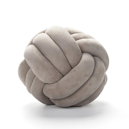 Lilac Decorative Throw Knot Pillow Ball for Home Chair Sofa Couch Bed Aesthetic Round Velvet Knotted Pillow Cushion Gift