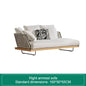 Nordic Outdoor Patio Furniture Set, 3-Piece Wicker Sofa with Solid Wood Frame, Waterproof Sunproof for Garden Balcony