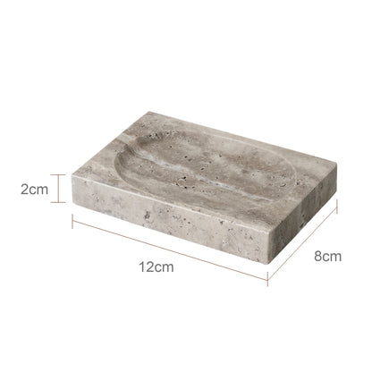 Grigio Travertino Bathroom Accessories Sets Vintage Marble Soap Holder Soap Dispenser Vanity Tray Bathroom Set