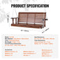 Wooden Porch Swing 5 ft Patio bench swing for Courtyard Garden Upgraded 880 lbs Strong Load Capacity Swing Chair Bench