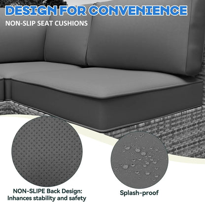 Outdoor Replacement Cushions for Patio Furniture,Water-Resistant Sofa Cushion