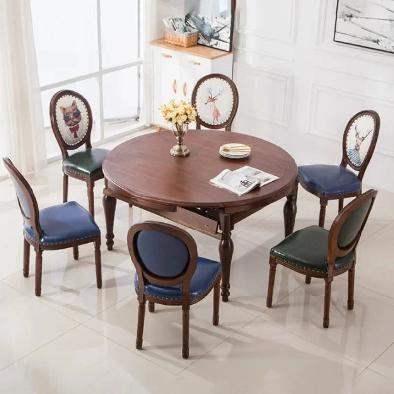 European Retro Dining Chairs Restaurant Old Solid Wood Stool Furniture Diffuse Cafe Hotel New Chinese Designer Fashion Chair