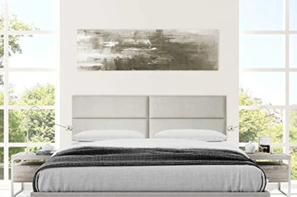 Upholstered Wall Mounted Headboard Panels - Queen Size, Soundproof Acoustic Panels, Easy Installation, 4 Panels Set