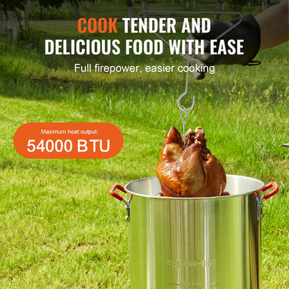 Gas One Turkey Fryer Propane Burner Complete Kit 30 Qt. Turkey and 10 Qt. Fish Fryer Boiler Steamer Set
