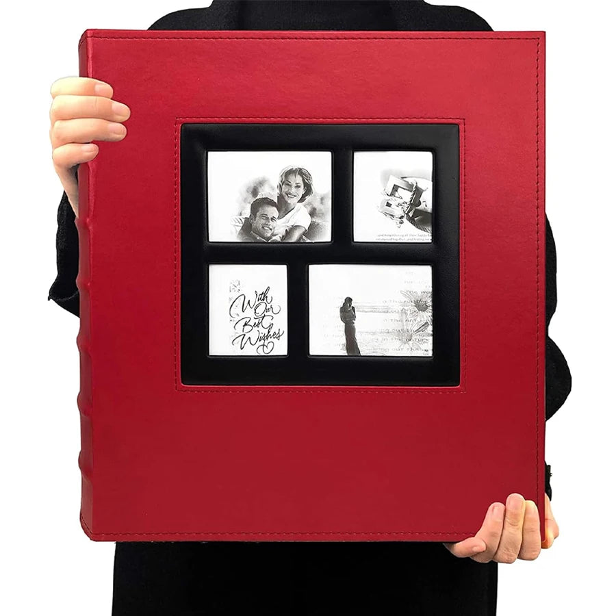Photo Album 500 Pockets Photo, Extra Large Capacity Family Wedding Picture Albums Holds 4X6in Horizontal and Vertical Photos