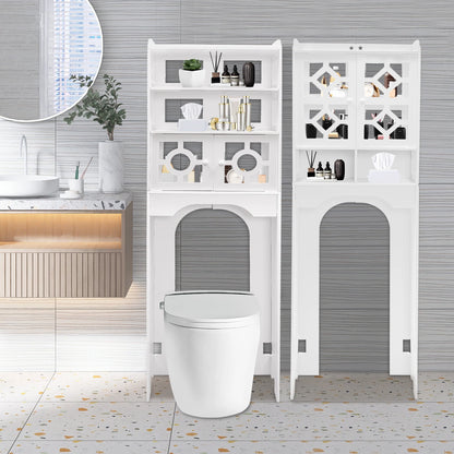 Bathroom Floor Cabinet 4 Tier Over The Toilet Storage Cabinet Bathroom Organizer 48x23x150cm