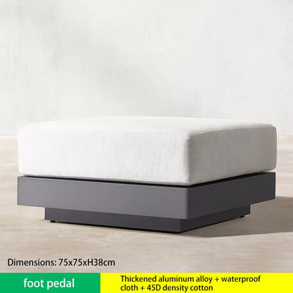 Luxury Outdoor Lounge Set - U-Shaped Sofa for Large Terrace, Pool Parties - Woven Design with Thick Cushions Coffee Table