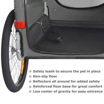 Premium Large XL Pet Bike Trailer amp Stroller for Large Sized Dog or Multiple Small Dogs,Low Center of Gravity,Parking Brakes,