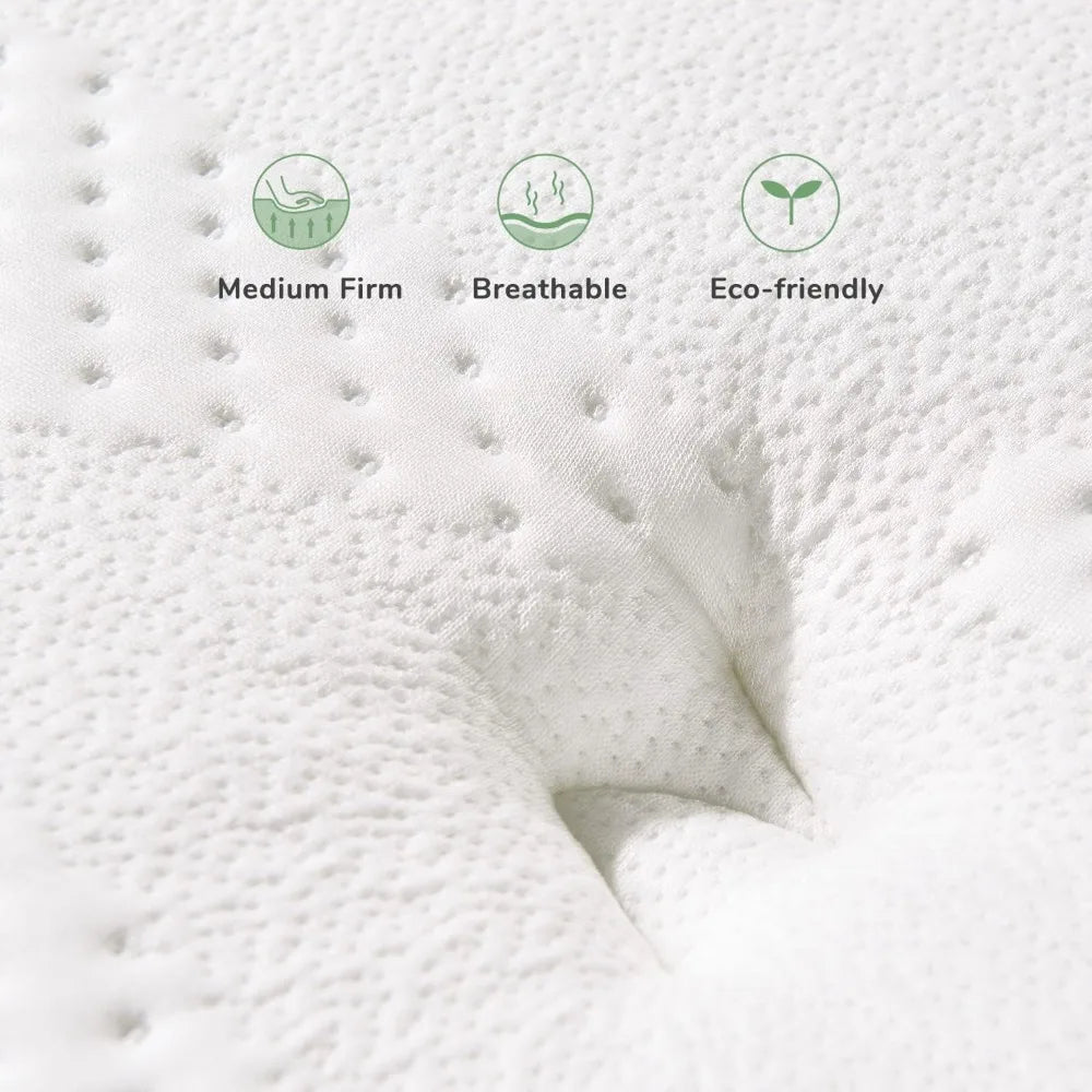 Hot Sale. 12Inch Hybrid Pillow Top King Size Mattress in a Box w/Gel Memory Foam&Individually Wrapped Pocket Coils Innerspring