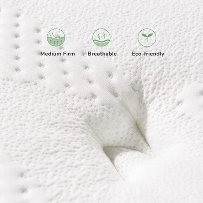 Hot Sale. 12Inch Hybrid Pillow Top King Size Mattress in a Box w/Gel Memory Foam&Individually Wrapped Pocket Coils Innerspring