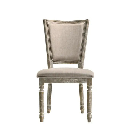 Reclaimed Gray Finish 7-Piece Dining Room Set with Chairs and Table