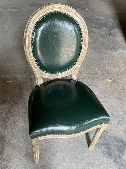European Retro Dining Chairs Restaurant Old Solid Wood Stool Furniture Diffuse Cafe Hotel New Chinese Designer Fashion Chair