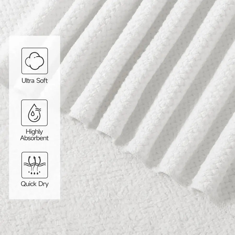 4 Pack Premium Bath Towels, Plush Coral Fleece Towels for Bathroom, Extra Large Bath Towels Set of 4 35 x 70 in, Super Soft High
