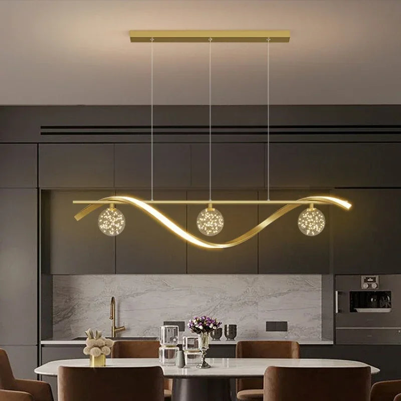 2025 New Creative Sky Star Chandelier Living Room Dining Room Glass Ball Kitchen Light Home Decoration Light