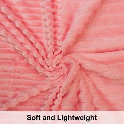 Plush Flannel Fleece Blanket, Soft Lightweight Fuzzy Luxury Bed Blanket for Couch Sofa Bed
