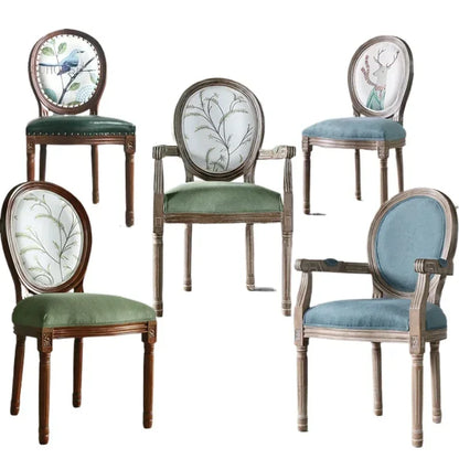 European Retro Dining Chairs Restaurant Old Solid Wood Stool Furniture Diffuse Cafe Hotel New Chinese Designer Fashion Chair