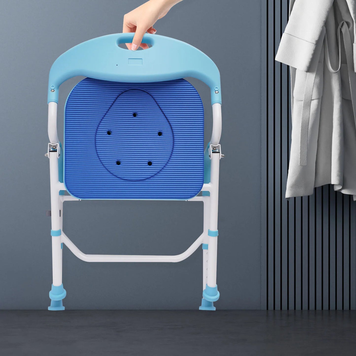 Uplift Raised Toilet Seat with Handles 220lb Weight Capacity Commode Chair for Toilet Bathroom Aid Heavy Duty Shower Chair